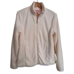 Silver Wear Fleece Full Zip Up Jacket Size Petite Medium Pockets Silverwear